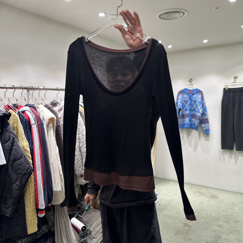 JERRY HALL-P東大門㊣實拍女士新款時尚25秋冬熱賣長袖T恤JERRY HALL長袖T恤圖色1