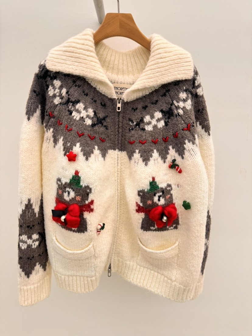 THORE韓國直郵㊣女士新品25秋冬職業休閑推薦熱賣時尚針織衫THORE針織衫圖色1