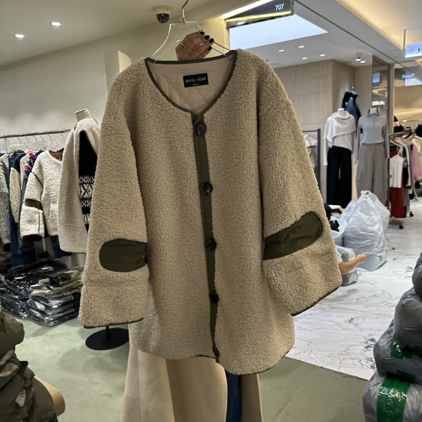 JERRY HALL-P韓國直郵㊣女裝新款時尚推薦夾克羊毛復古長款JERRY HALL夾克圖色1