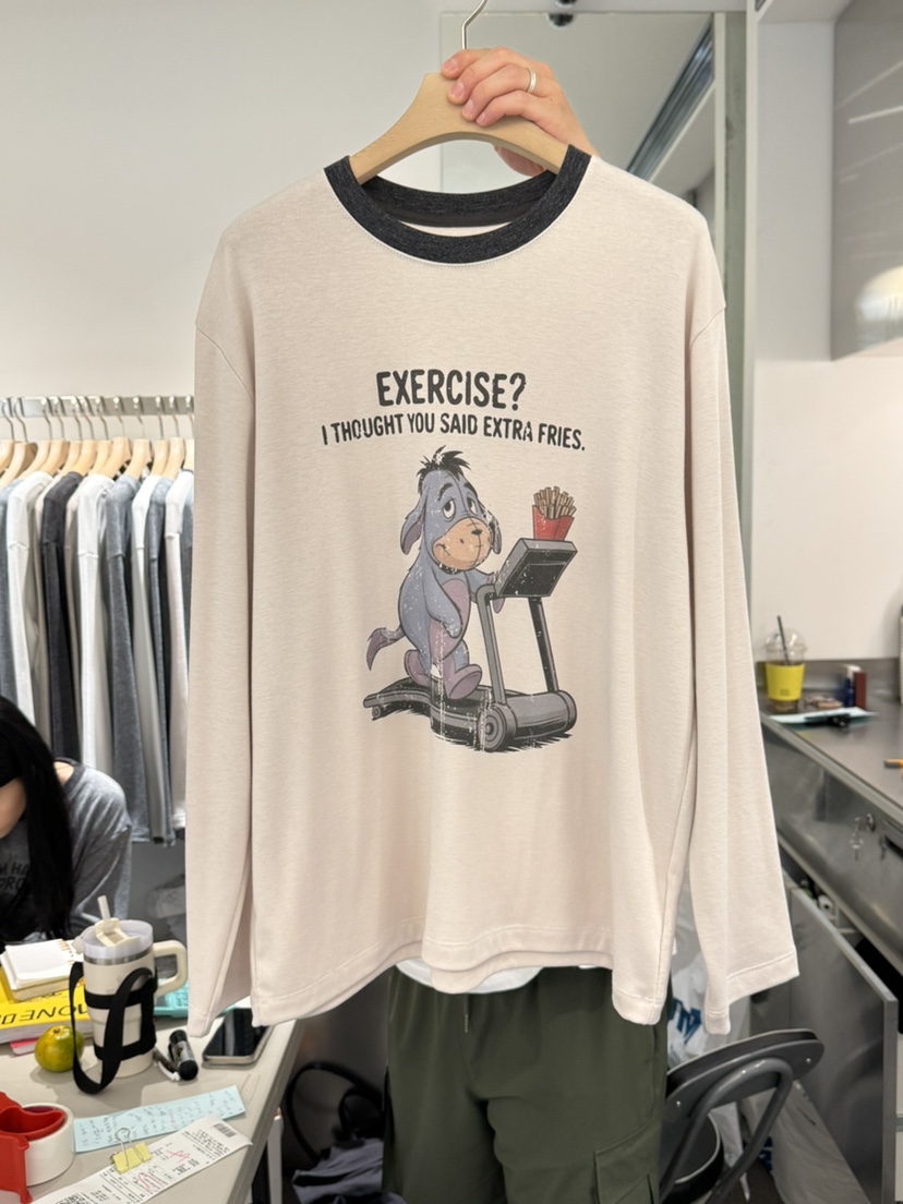 MONE-A韓國直郵㊣女士新款時尚職業熱賣休閑長袖T恤不含披肩MONE-A長袖T恤圖色3