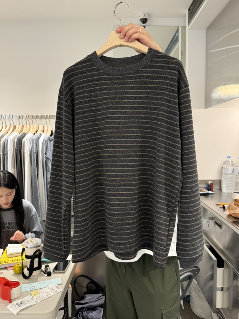 MONE-A韓國直郵㊣女裝新款人氣熱賣休閑25秋冬推薦長袖T恤MONE-A長袖T恤圖色4