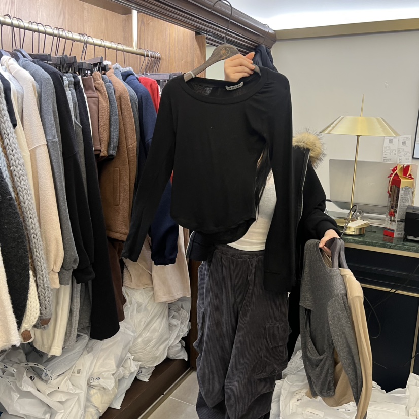 VIRKIN韓國代購㊣女裝新品休閑25秋冬職業熱賣推薦人氣長袖T恤VIRKIN長袖T恤圖色5