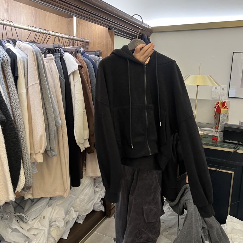 VIRKIN東大門㊣代購女士新品25秋冬時尚職業休閑人氣衛衣拉鏈VIRKIN衛衣圖色6