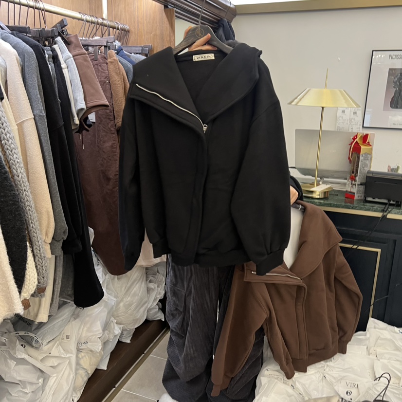 VIRKIN韓國直郵㊣女士新款25秋冬職業人氣熱賣推薦時尚衛衣VIRKIN衛衣圖色4