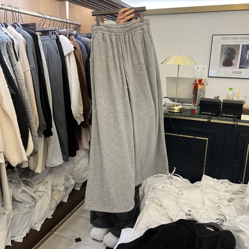 VIRKIN東大門㊣實拍女裝新品休閑推薦熱賣時尚休閑褲毛圈絨VIRKIN休閑褲圖色4