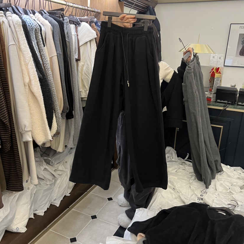 VIRKIN東大門㊣實拍女裝新品休閑推薦熱賣時尚休閑褲毛圈絨VIRKIN休閑褲圖色5