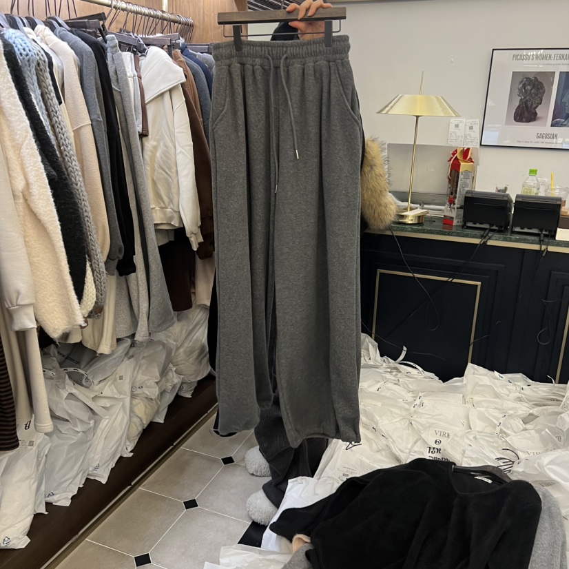 VIRKIN東大門㊣實拍女裝新品休閑推薦熱賣時尚休閑褲毛圈絨VIRKIN休閑褲圖色6