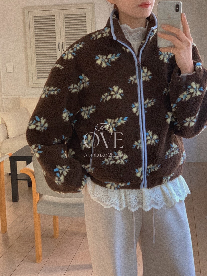 OVE韓國直郵㊣女士新款推薦熱賣休閑時尚職業人氣夾克羊毛衫OVE夾克