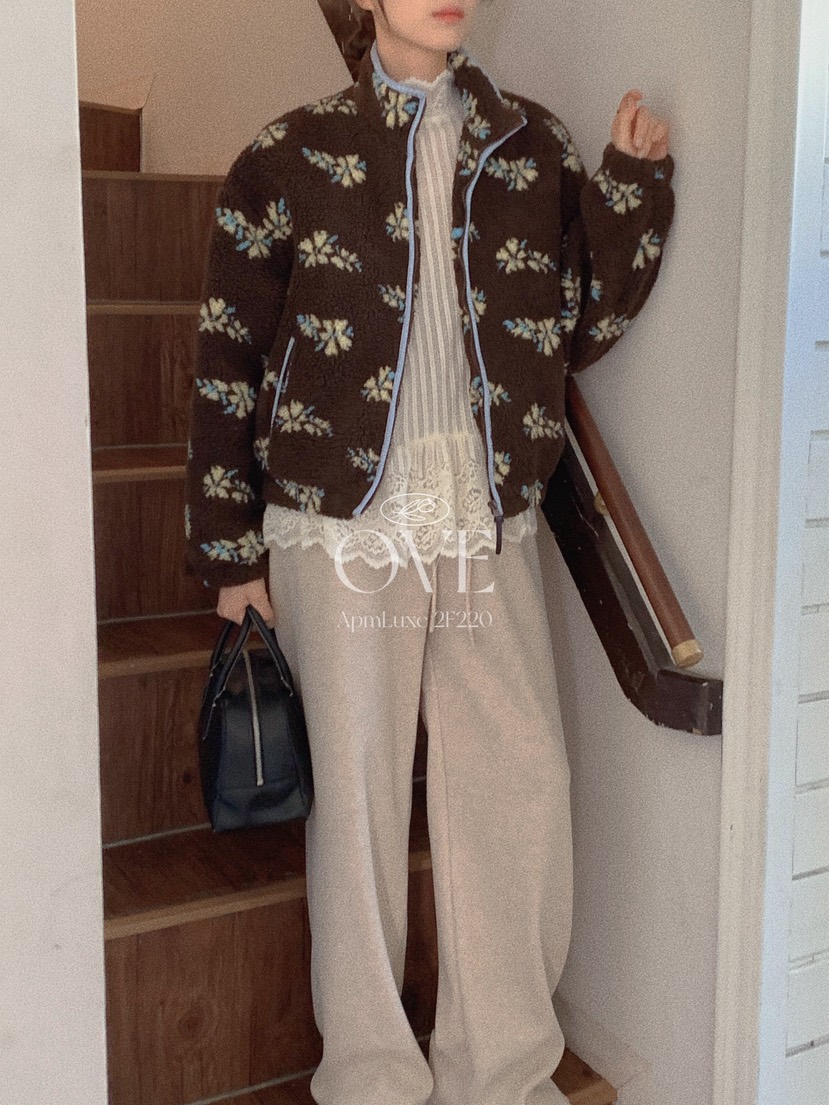 OVE韓國直郵㊣女士新款推薦熱賣休閑時尚職業人氣夾克羊毛衫OVE夾克