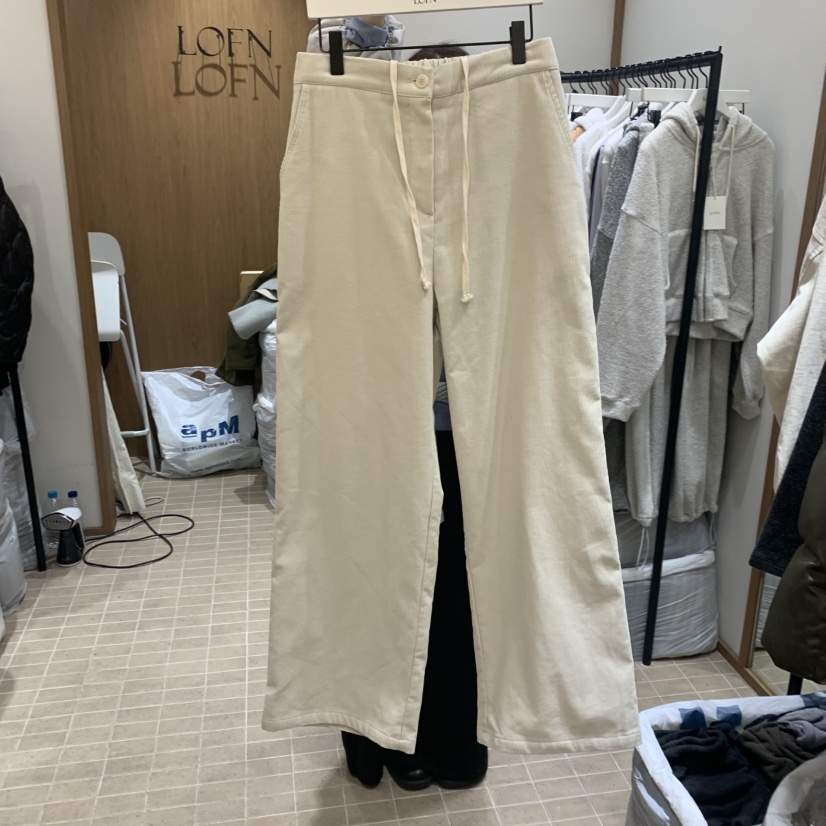 LOFN韓國直郵㊣女士新品人氣休閑熱賣職業25秋冬休閑褲燈芯絨LOFN休閑褲圖色2