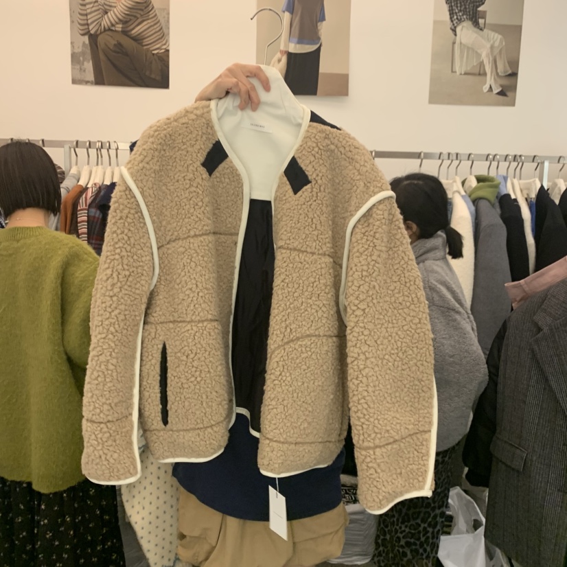 SALONDEMAG東大門㊣代購女士新款25秋冬熱賣人氣短款大衣雙面SALONDEMAG短款大衣圖色1