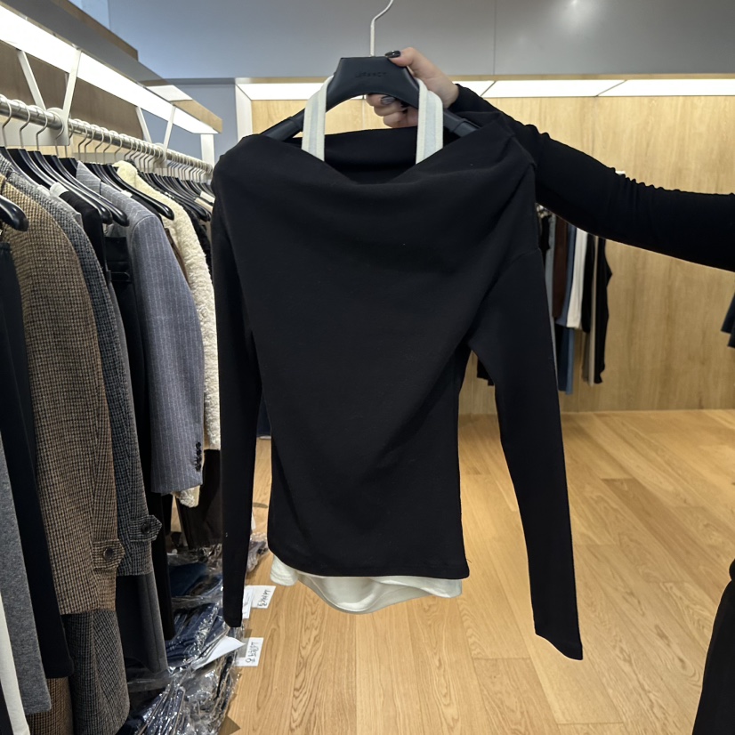 LEFANCY韓國代購㊣女裝新款推薦職業人氣熱賣長袖T恤假兩件LEFANCY長袖T恤圖色2