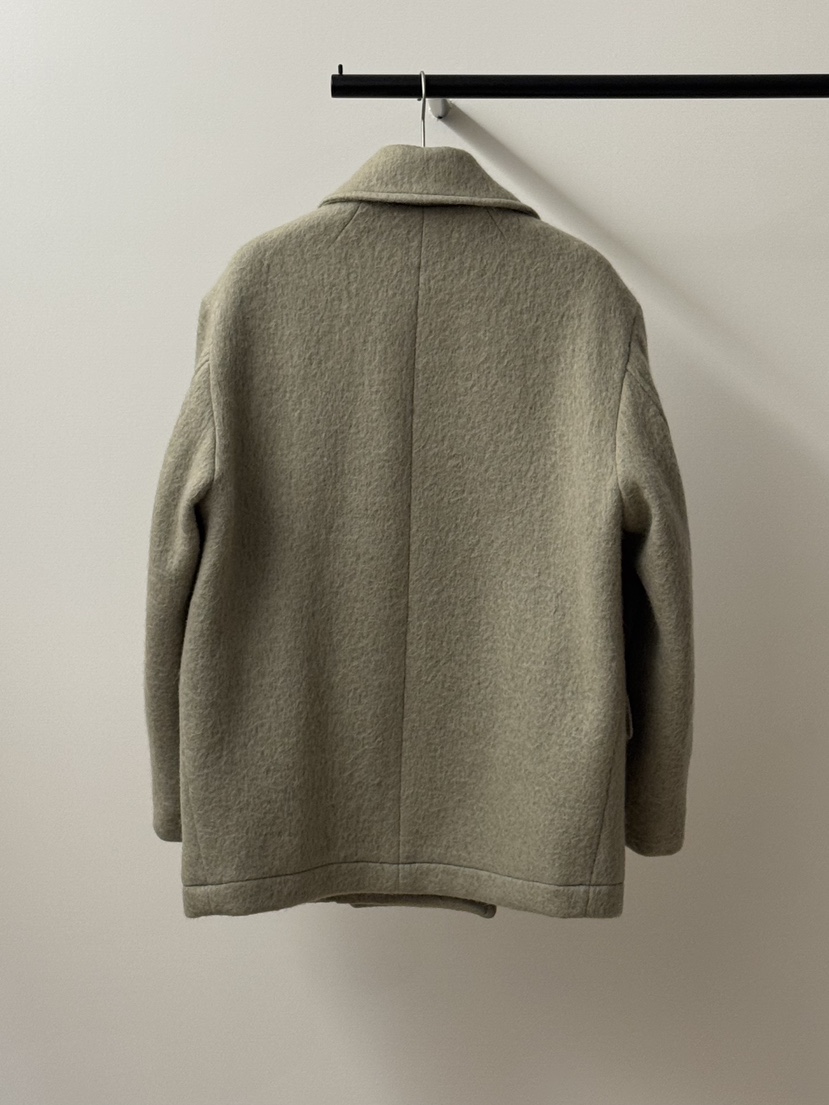 LONG PEAK韓國代購㊣女裝新品時尚職業休閑短款大衣羊駝毛LONG PEAK短款大衣