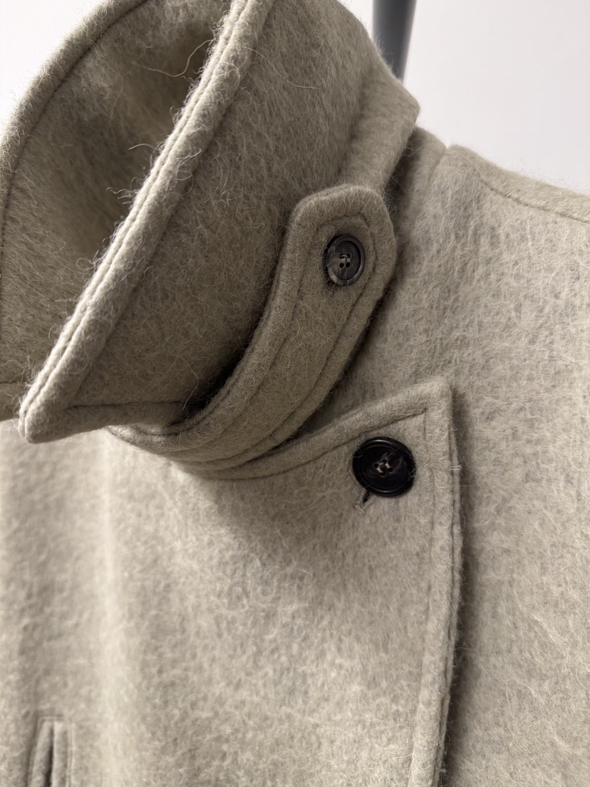 LONG PEAK韓國代購㊣女裝新品時尚職業休閑短款大衣羊駝毛LONG PEAK短款大衣