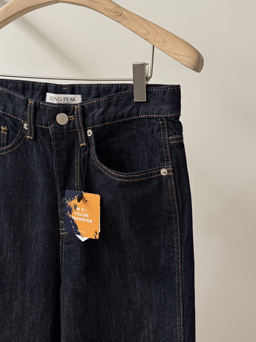 LONG PEAK韓國代購㊣女裝新品25秋冬職業時尚休閑牛仔褲加絨LONG PEAK牛仔褲