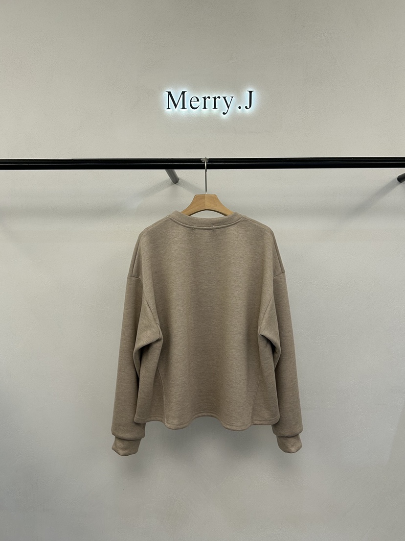 MERRY-J東大門㊣代購女裝新品休閑推薦人氣職業熱賣衛衣雙V領MERRY-J衛衣