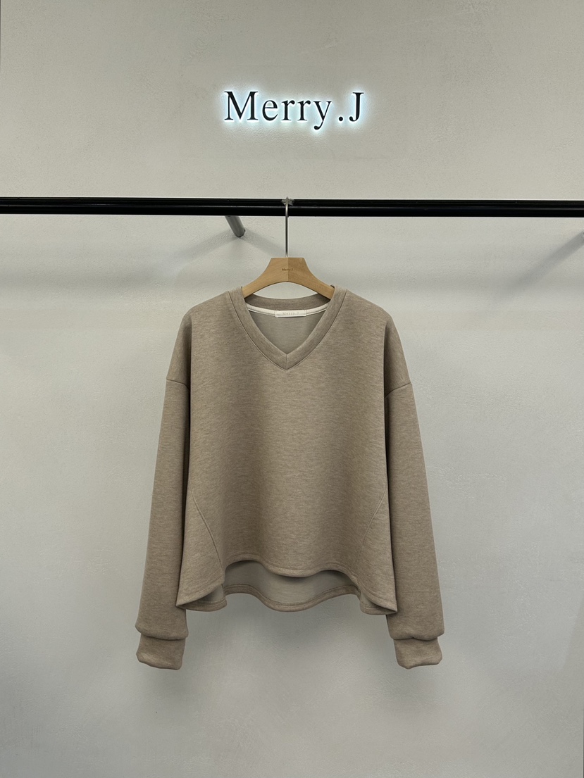 MERRY-J東大門㊣代購女裝新品休閑推薦人氣職業熱賣衛衣雙V領MERRY-J衛衣圖色1