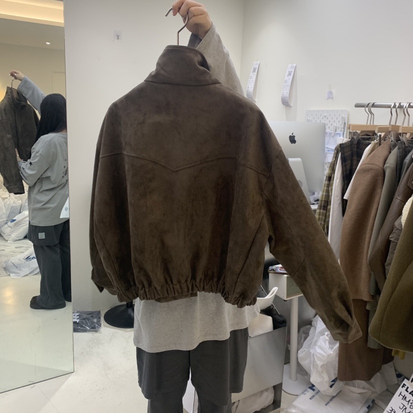 FLAUNT東大門㊣代購女裝新品職業推薦休閑人氣時尚夾克麂皮FLAUNT夾克