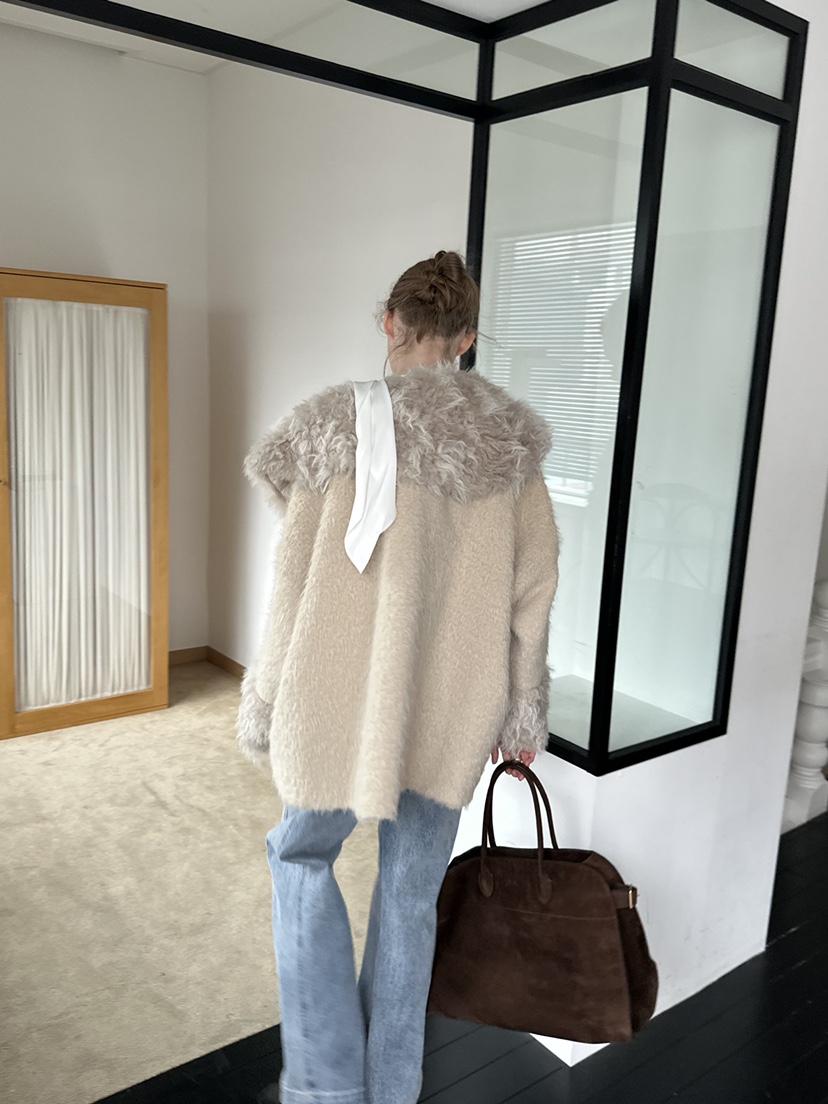 THEMORYPARK韓國代購㊣女裝新款休閑時尚25秋冬熱賣夾克皮草THE MORY PARK夾克