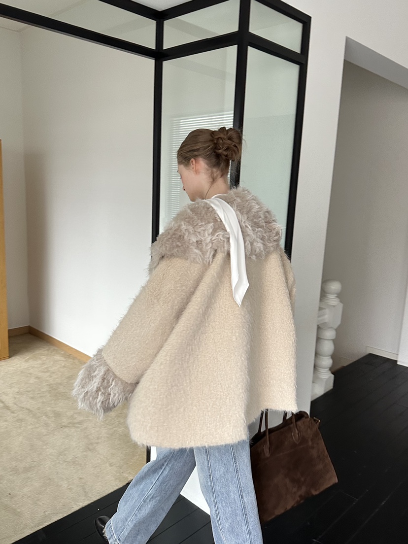 THEMORYPARK韓國代購㊣女裝新款休閑時尚25秋冬熱賣夾克皮草THE MORY PARK夾克