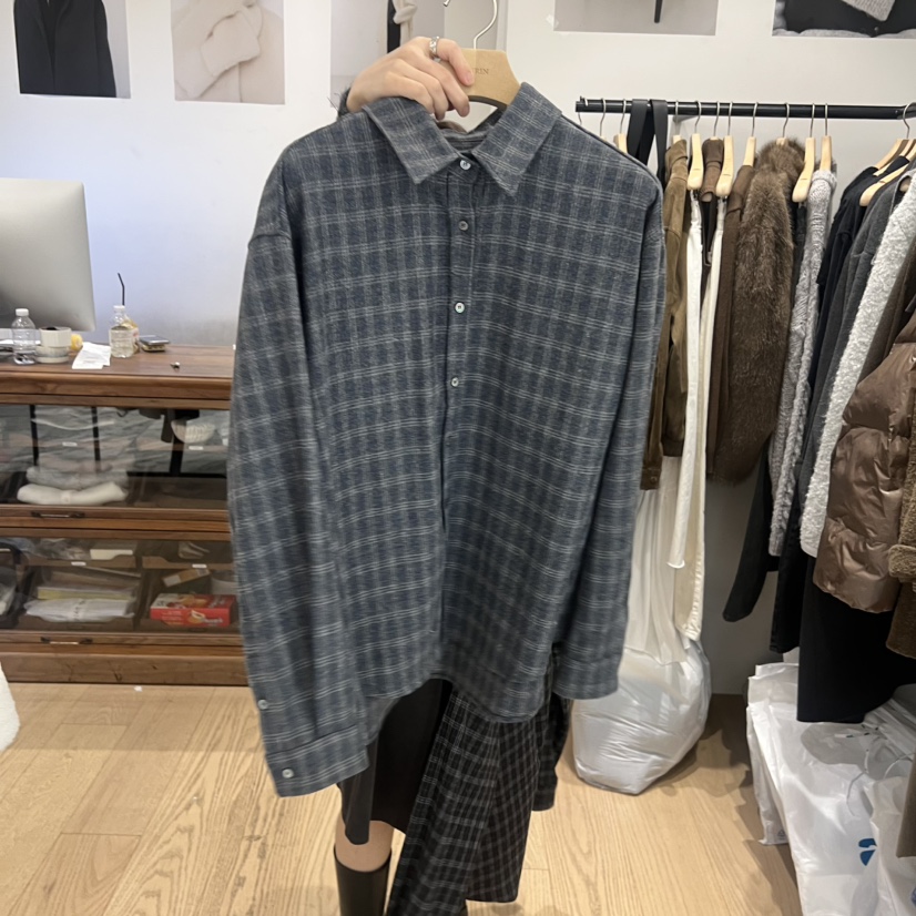 OURIN韓國直郵㊣女士新款職業人氣休閑熱賣時尚25秋冬襯衫蕾絲衫OURIN襯衫/蕾絲衫圖色1