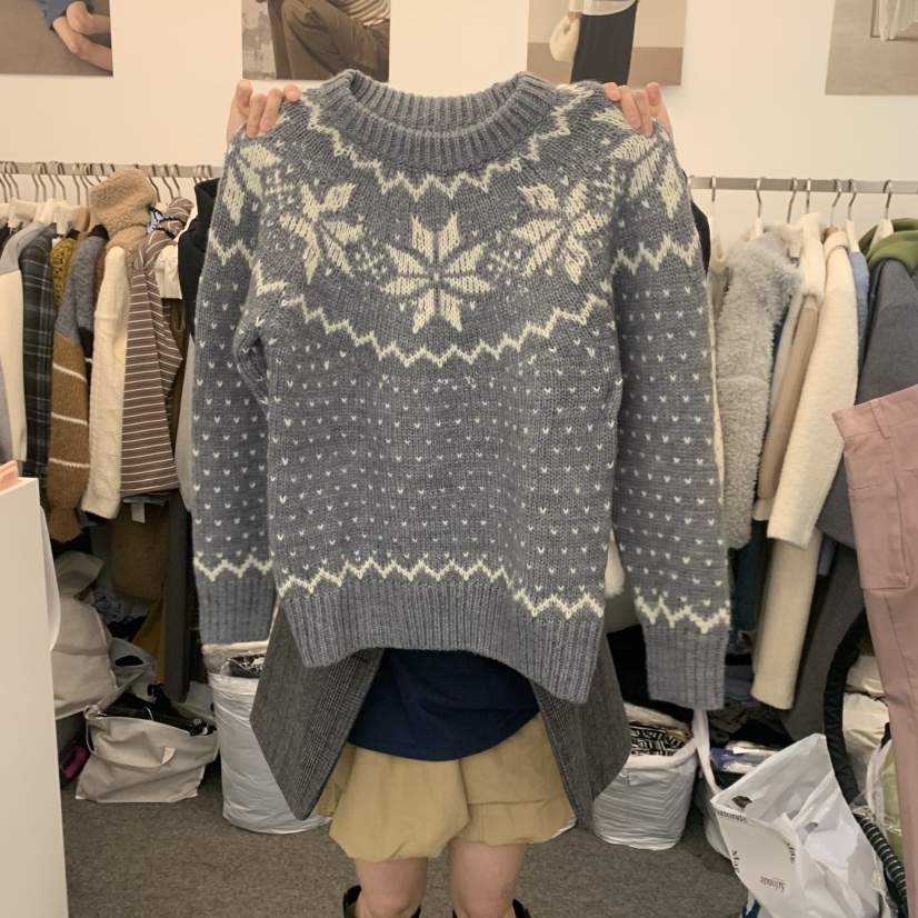 SALONDEMAG韓國代購㊣女裝新款時尚熱賣推薦休閑25秋冬毛衣SALONDEMAG毛衣