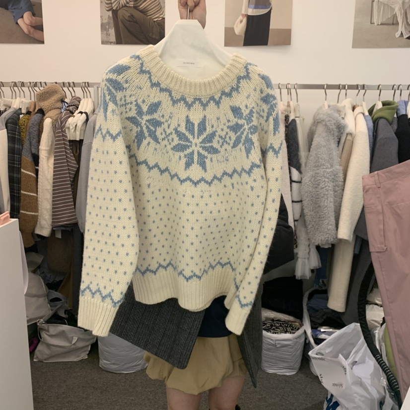 SALONDEMAG韓國代購㊣女裝新款時尚熱賣推薦休閑25秋冬毛衣SALONDEMAG毛衣圖色1