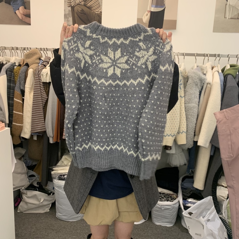 SALONDEMAG韓國代購㊣女裝新款時尚熱賣推薦休閑25秋冬毛衣SALONDEMAG毛衣圖色2