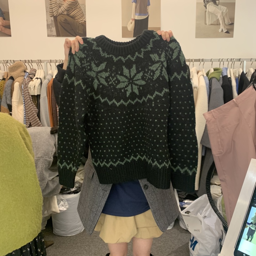 SALONDEMAG韓國代購㊣女裝新款時尚熱賣推薦休閑25秋冬毛衣SALONDEMAG毛衣圖色3