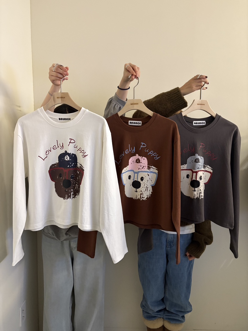 BALANCE韓國直郵㊣女裝新品25秋冬職業熱賣時尚人氣長袖T恤BALANCE長袖T恤