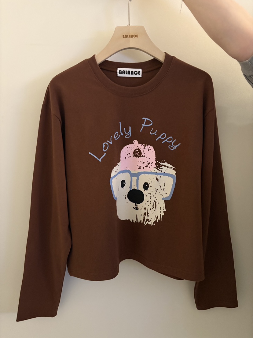 BALANCE韓國直郵㊣女裝新品25秋冬職業熱賣時尚人氣長袖T恤BALANCE長袖T恤圖色2