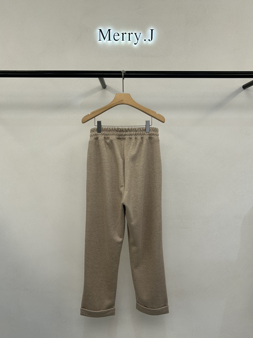 MERRY-J東大門㊣代購女裝新款25秋冬時尚休閑褲雙排扣迷彩MERRY-J休閑褲