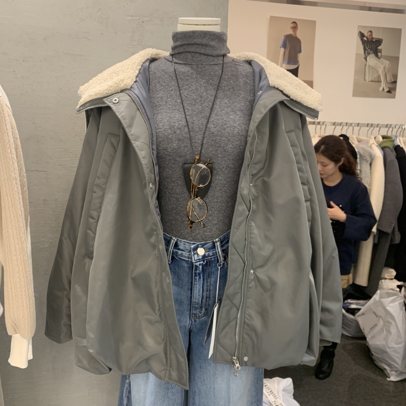 SALONDEMAG韓國直郵㊣女士新品熱賣25秋冬職業人氣短款棉服SALONDEMAG短款棉服圖色1