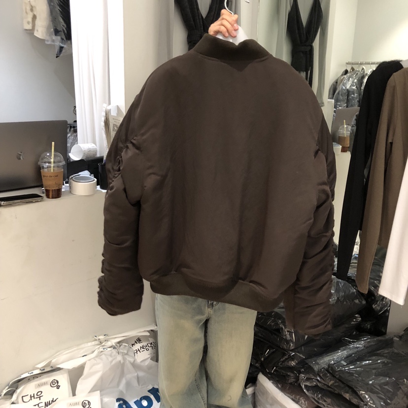 AUBE東大門㊣直郵女裝新品時尚25秋冬職業熱賣休閑人氣夾克棉AUBE夾克