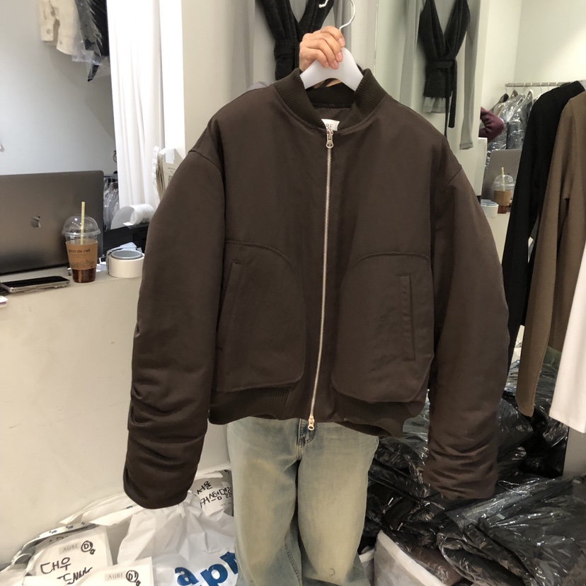 AUBE東大門㊣直郵女裝新品時尚25秋冬職業熱賣休閑人氣夾克棉AUBE夾克圖色1