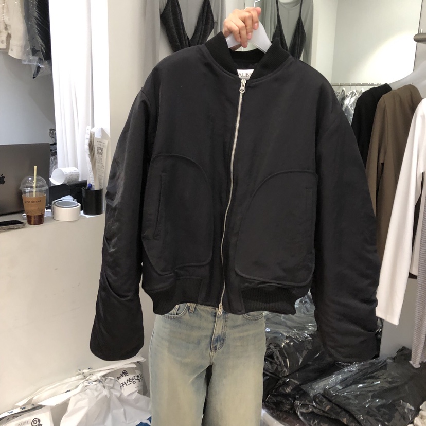 AUBE東大門㊣直郵女裝新品時尚25秋冬職業熱賣休閑人氣夾克棉AUBE夾克圖色2