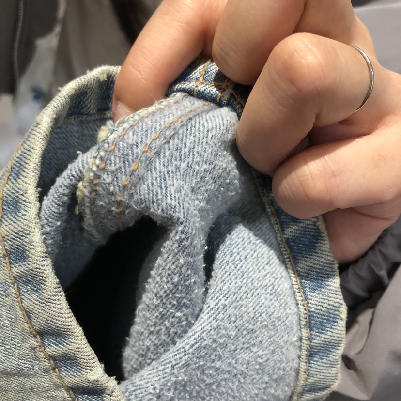 AUBE韓國直郵㊣女士新款時尚人氣熱賣25秋冬牛仔褲拉絨復古AUBE牛仔褲