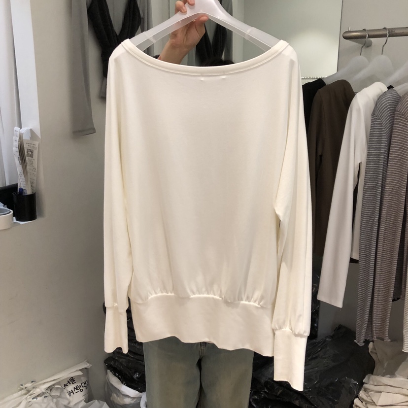 AUBE韓國代購㊣女士新品人氣休閑25秋冬推薦時尚熱賣長袖T恤AUBE長袖T恤