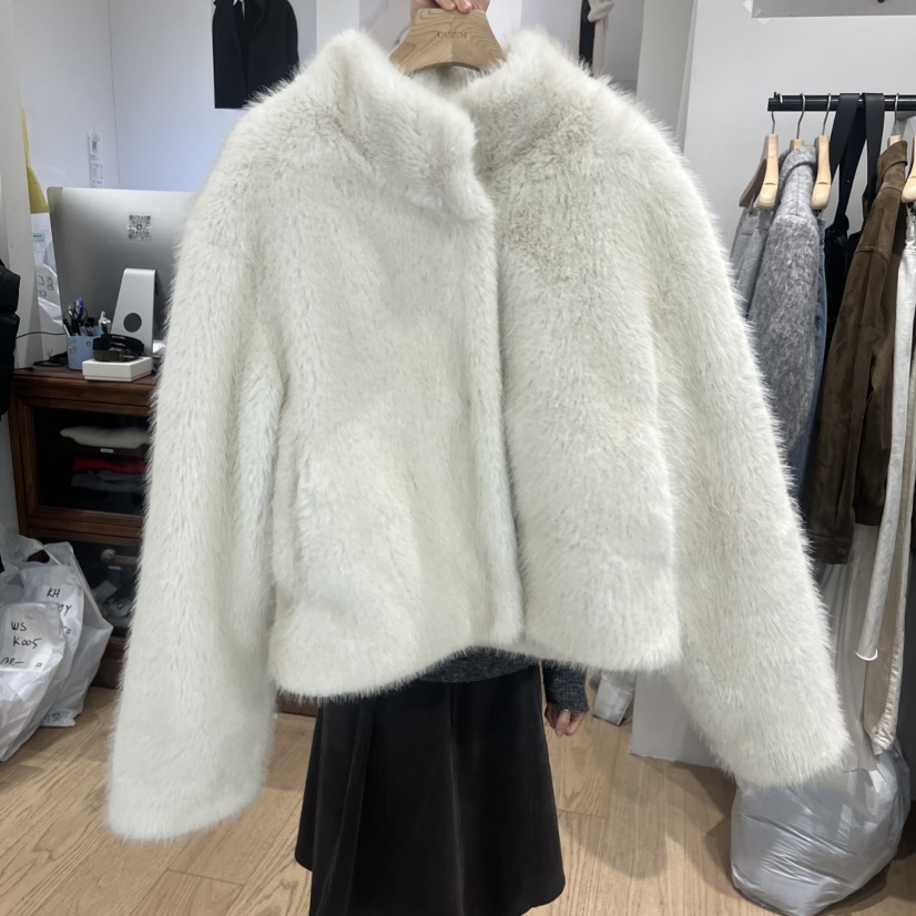 OURIN東大門㊣代購女士新品熱賣職業時尚25秋冬休閑短款大衣OURIN短款大衣圖色2