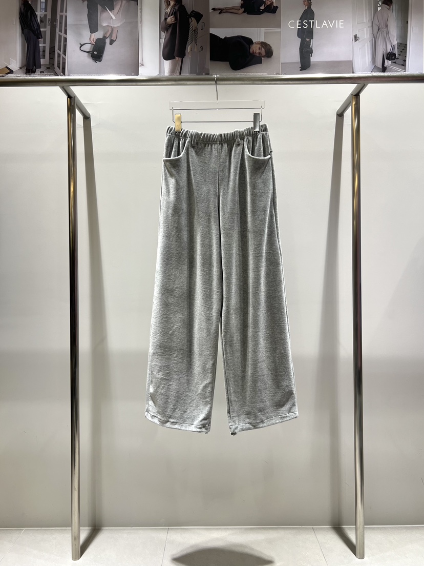 CESTLAVIE韓國代購㊣女士新款人氣休閑熱賣推薦休閑褲天鵝絨CESTLAVIE休閑褲圖色1