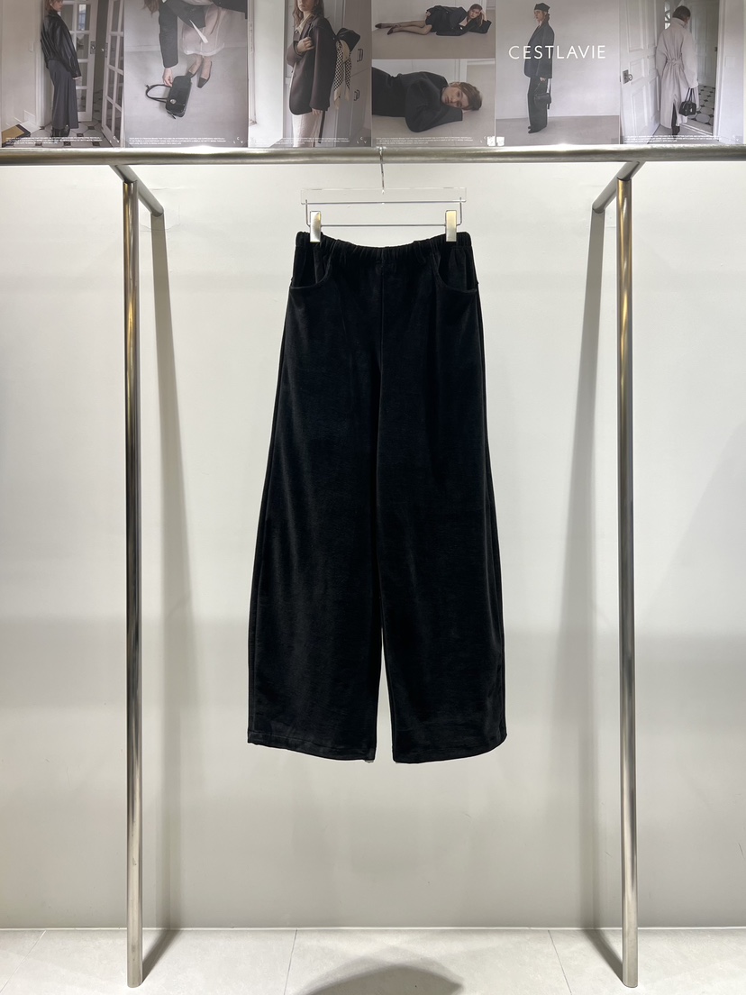 CESTLAVIE韓國代購㊣女士新款人氣休閑熱賣推薦休閑褲天鵝絨CESTLAVIE休閑褲圖色3