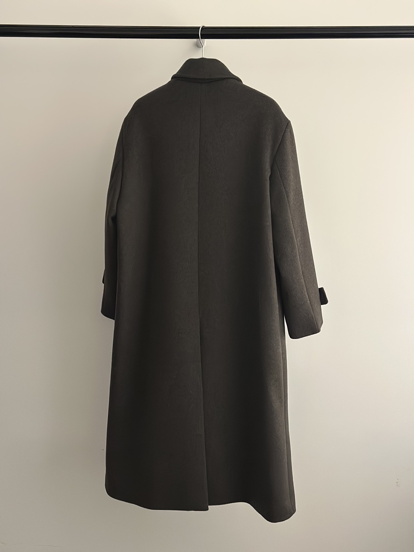 ANDTERRACE韓國代購㊣女士新品推薦時尚25秋冬熱賣中長款大衣ANDTERRACE中長款大衣