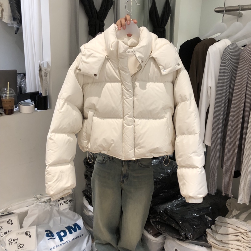 AUBE東大門㊣直郵女裝新款職業休閑推薦25秋冬短款羽絨服鴨絨AUBE短款羽絨服圖色1