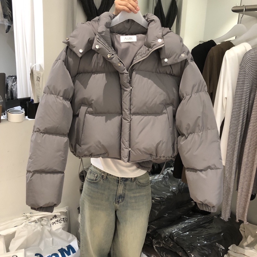 AUBE東大門㊣直郵女裝新款職業休閑推薦25秋冬短款羽絨服鴨絨AUBE短款羽絨服圖色2