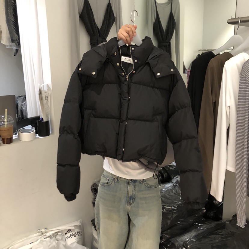 AUBE東大門㊣直郵女裝新款職業休閑推薦25秋冬短款羽絨服鴨絨AUBE短款羽絨服圖色3