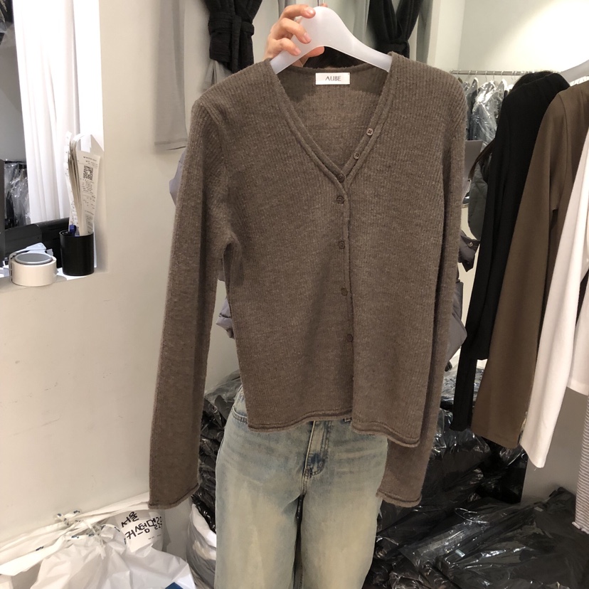 AUBE韓國直郵㊣女裝新品推薦時尚職業人氣熱賣25秋冬針織衫羊駝AUBE針織衫圖色2