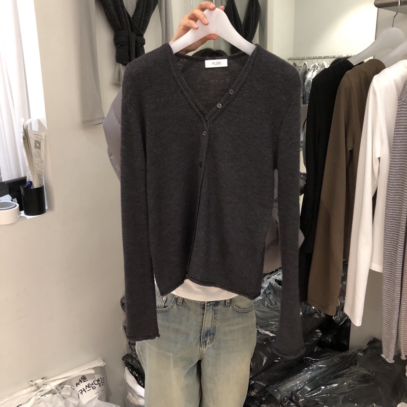AUBE韓國直郵㊣女裝新品推薦時尚職業人氣熱賣25秋冬針織衫羊駝AUBE針織衫圖色4