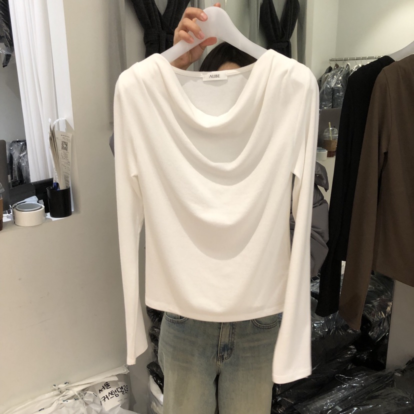 AUBE東大門㊣直郵女士新款休閑推薦職業熱賣時尚人氣長袖T恤AUBE長袖T恤圖色1