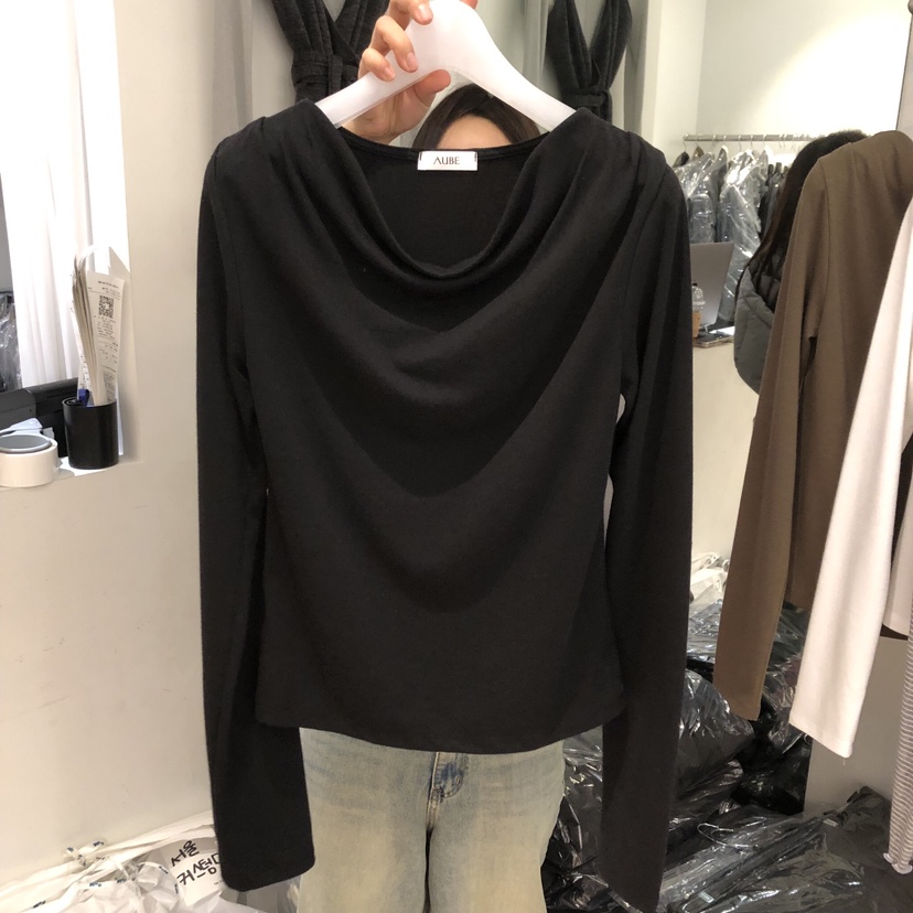 AUBE東大門㊣直郵女士新款休閑推薦職業熱賣時尚人氣長袖T恤AUBE長袖T恤圖色3