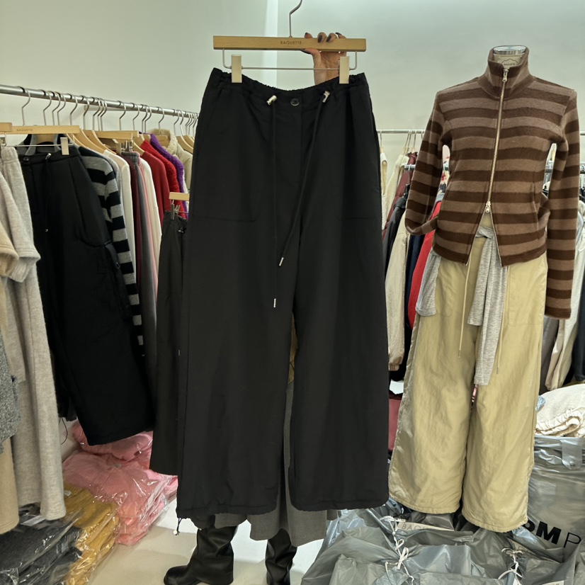 BAGUETTE-P東大門㊣實拍女裝新品人氣熱賣職業25秋冬休閑褲棉BAGUETTE-P休閑褲圖色2黑色